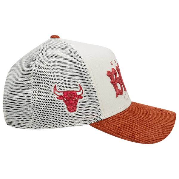 New Era Bulls 940AF Old English Energy Cap - Adult - White/Red - Image 4