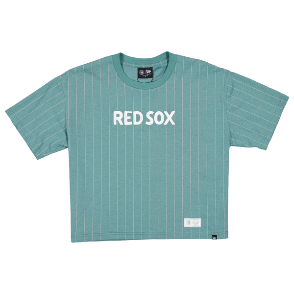New Era Red Sox Throwback Pinstripe T-Shirt - Men's - Green
