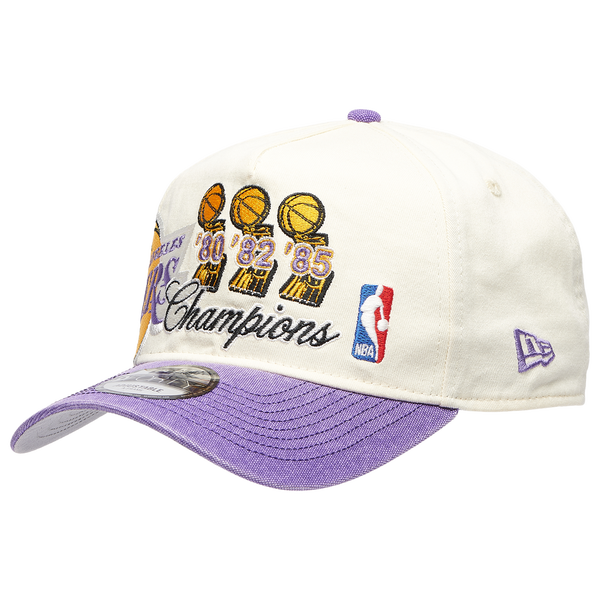 New Era Lakers 940 A Frame HWC Trophy Cap - Adult - White/Black