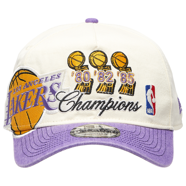 New Era Lakers 940 A Frame HWC Trophy Cap - Adult - White/Black - Image 2