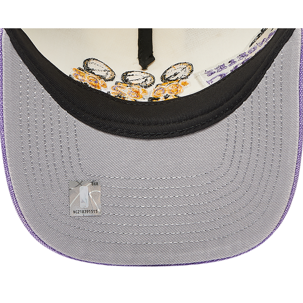 New Era Lakers 940 A Frame HWC Trophy Cap - Adult - White/Black - Image 5