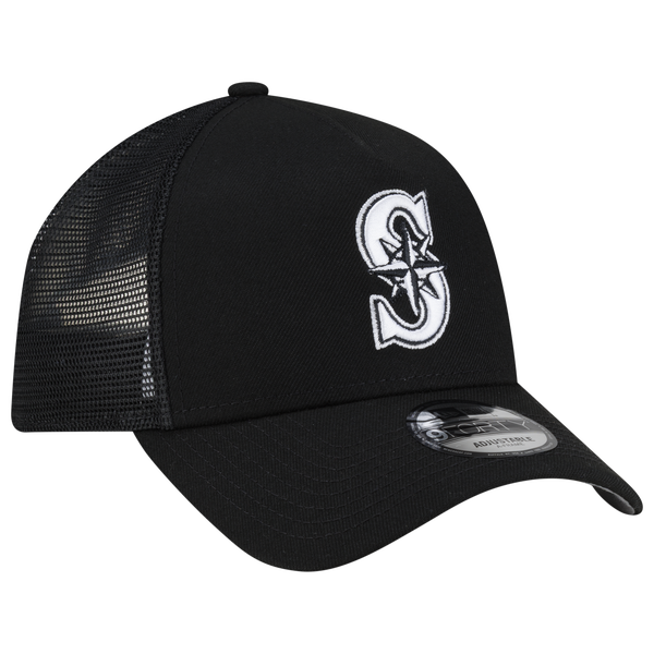 New Era Marieners 940AF Script Trucker Cap - Adult - Black - Image 3