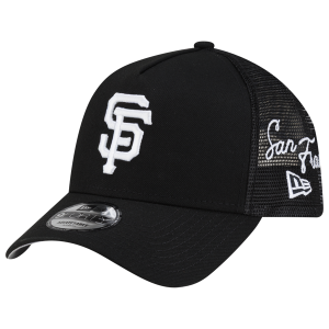 New Era Giants 940AF Script Trucker Cap - Adult - Black