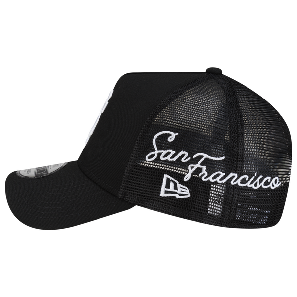 New Era Giants 940AF Script Trucker Cap - Adult - Black - Image 6