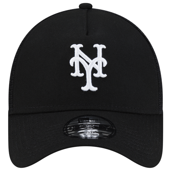 New Era Mets 940AF Script Trucker Cap - Adult - Black - Image 2