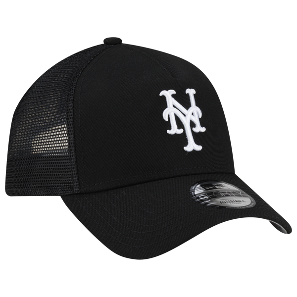 New Era Mets 940AF Script Trucker Cap - Adult - Black - Image 3