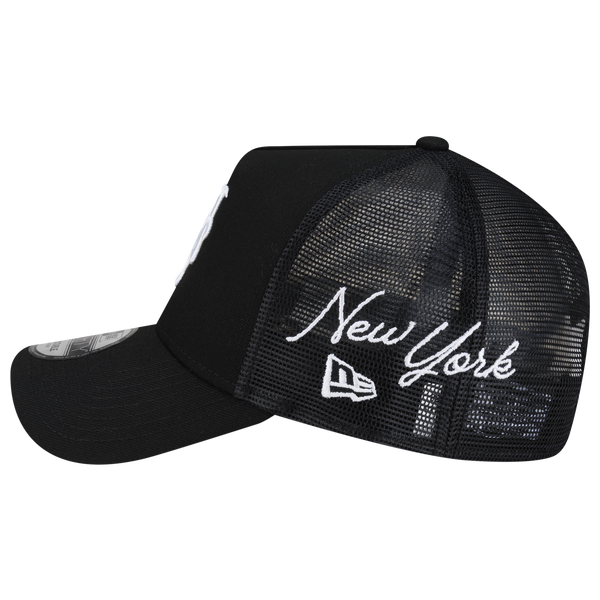 New Era Mets 940AF Script Trucker Cap - Adult - Black - Image 6