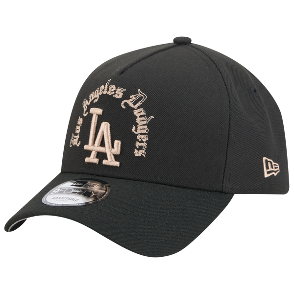 New Era Dodgers 9FORTY A-Frame Gothic Cap - Adult - Black