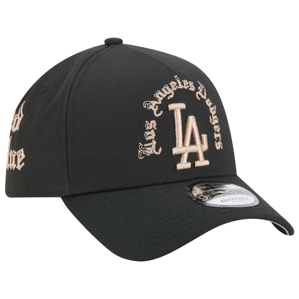 New Era Dodgers 9FORTY A-Frame Gothic Cap - Adult - Black - Image 3