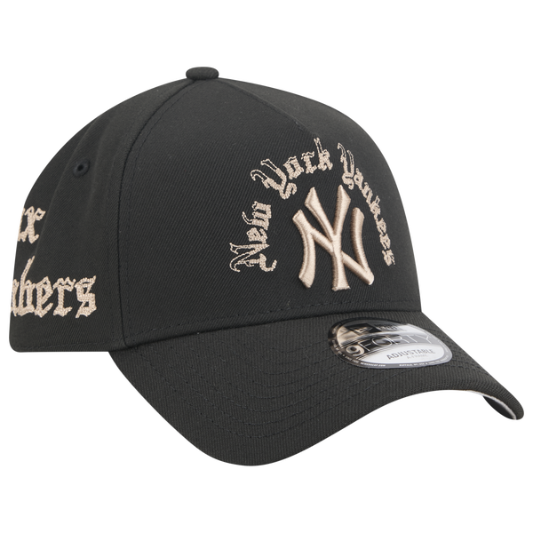 New Era Yankees 9FORTY A-Frame Gothic Cap - Adult - Black - Image 3