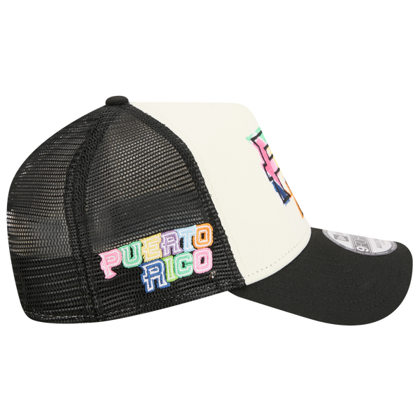 New Era Puerto Rico 940AF WBC Colorful Trucker Cap - Adult - Black/White - Image 5