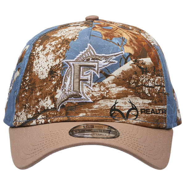 New Era Marlins 940 A-Frame RealTree Cap - Adult - Tan/Realtree Camo - Image 2