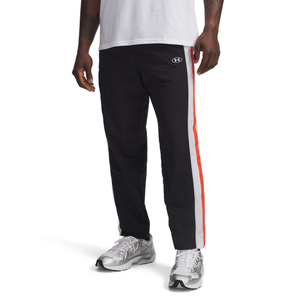 Under Armour Icon Woven Track Pants - Men's - Black/White/White - Image 3