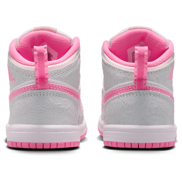 Jordan Jordan 1 Mid SE - Girls' Toddler - Vast Grey/Pink Glow/Sail - Image 3