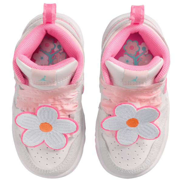 Jordan Jordan 1 Mid SE - Girls' Toddler - Vast Grey/Pink Glow/Sail - Image 4