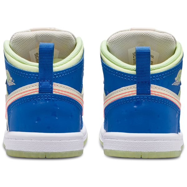Jordan AJ 1 Mid SE - Boys' Toddler - Blue/Tan/Volt - Image 3