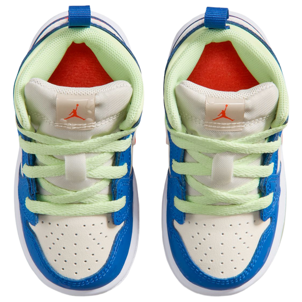 Jordan AJ 1 Mid SE - Boys' Toddler - Blue/Tan/Volt - Image 4