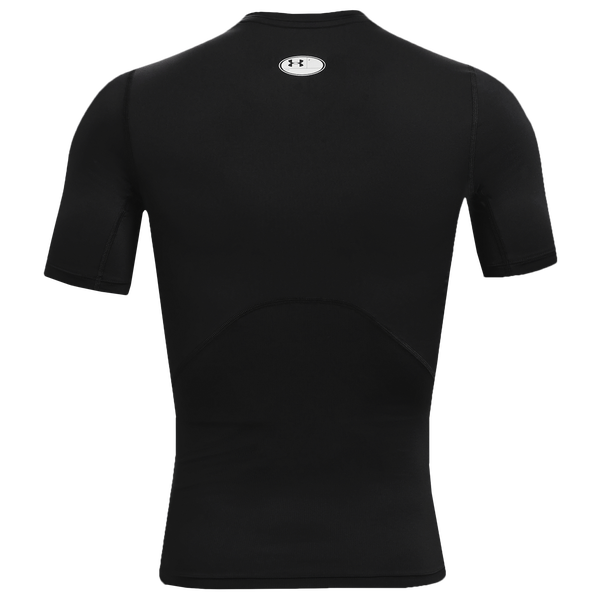 Under Armour HeatGear Compression S/S T-Shirt - Men's - White/Black - Image 3