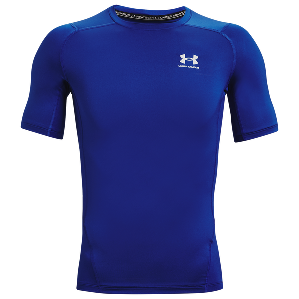Under Armour HeatGear Compression S/S T-Shirt - Men's - White/Royal