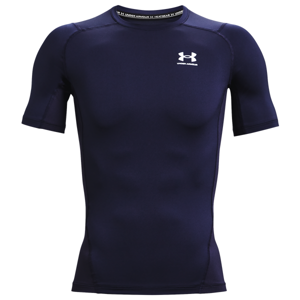Under Armour HeatGear Compression S/S T-Shirt - Men's - Midnight Navy/White