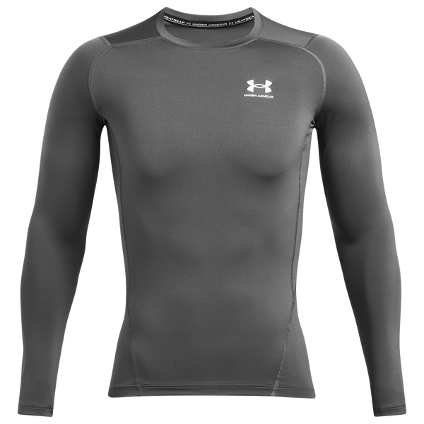 Under Armour HeatGear Armour Comp L/S T-Shirt - Men's - White/Castlerock - Image 2