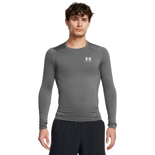 Under Armour HeatGear Armour Comp L/S T-Shirt - Men's - White/Castlerock - Image 4