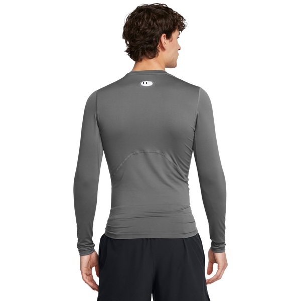 Under Armour HeatGear Armour Comp L/S T-Shirt - Men's - White/Castlerock - Image 5