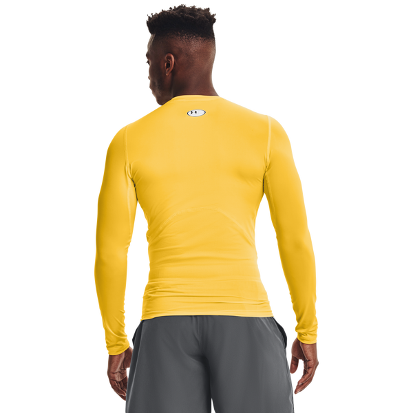 Under Armour HeatGear Armour Comp L/S T-Shirt - Men's - Taxi/Black - Image 2