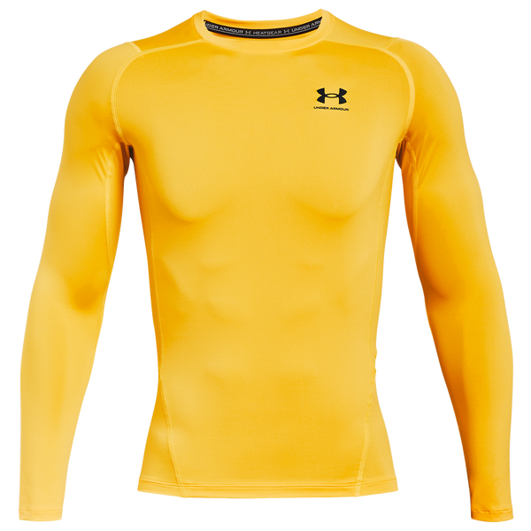 Under Armour HeatGear Armour Comp L/S T-Shirt - Men's - Taxi/Black - Image 3