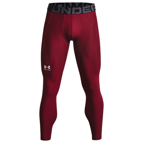 Under Armour HG Armour 2.0 Compression Tights - Men's - Cardinal/White - Image 3