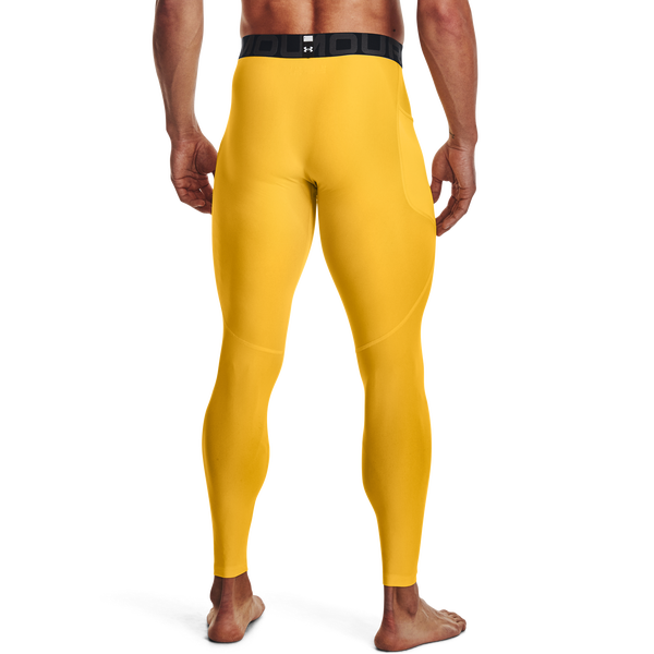 Under Armour HG Armour 2.0 Compression Tights - Men's - Taxi/Black - Image 2