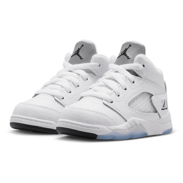 Jordan 5 Retro OG - Boys' Toddler - Black/Silver/White - Image 6