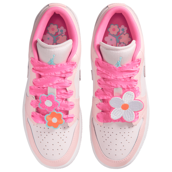 Jordan Air Jordan 1 Low SE - Girls' Grade School - Orange/Pink/Blue - Image 4