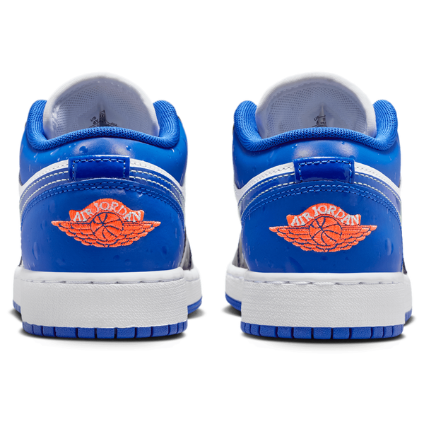 Jordan AJ 1 Low SE - Boys' Grade School - Orange/White/Blue - Image 3