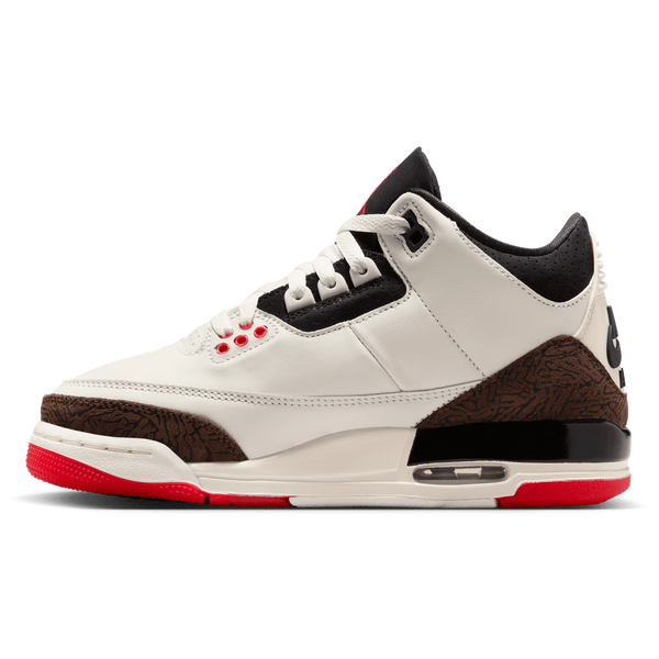 Jordan Retro 3 - Boys' Grade School - Black/White/Tan - Image 2
