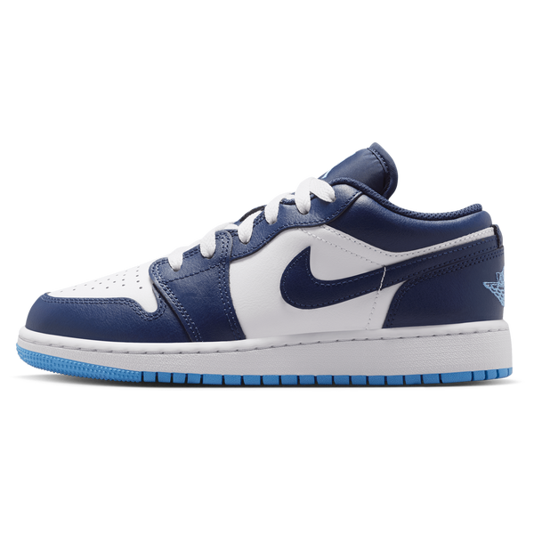 Jordan AJ 1 Low - Boys' Grade School - Navy/Blue/White - Image 2