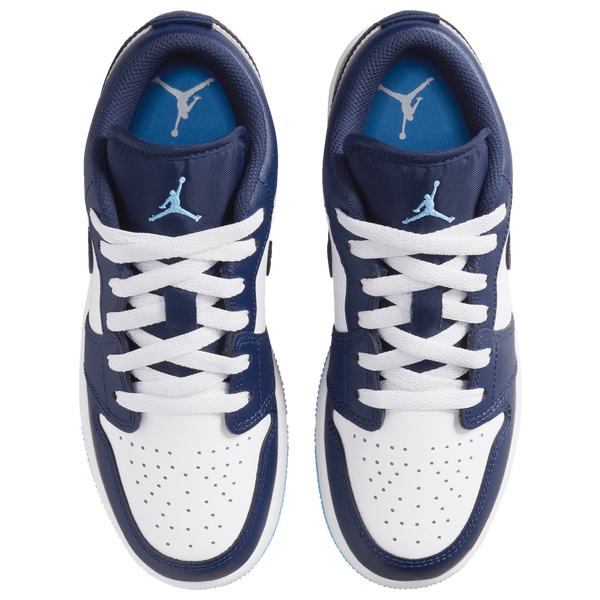 Jordan AJ 1 Low - Boys' Grade School - Navy/Blue/White - Image 4
