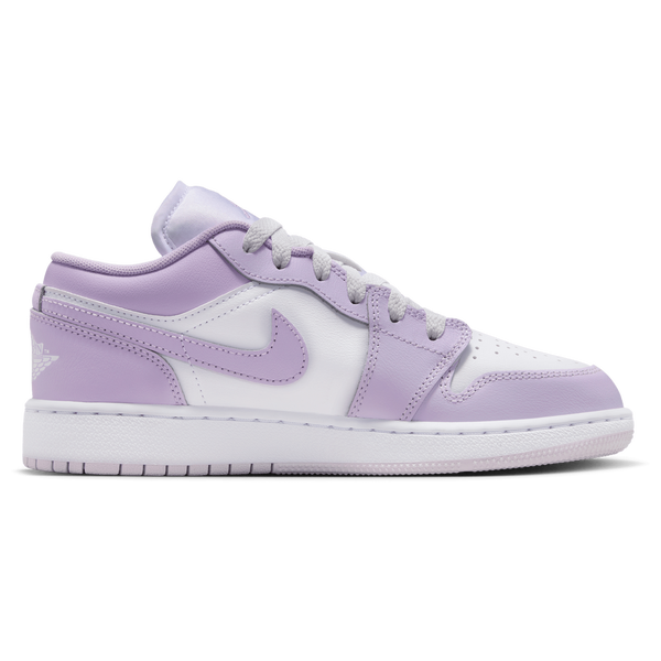Jordan AJ 1 Low - Girls' Grade School - White/Barely Grape
