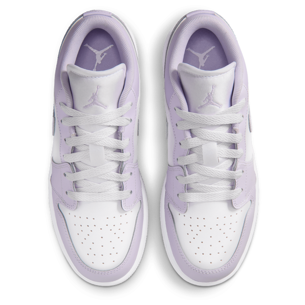 Jordan AJ 1 Low - Girls' Grade School - White/Barely Grape - Image 4