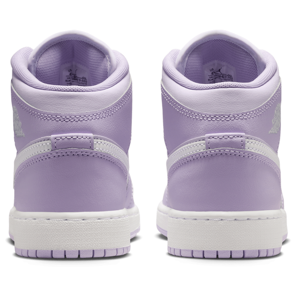 Jordan AJ 1 Mid - Girls' Grade School - White/Purple - Image 3