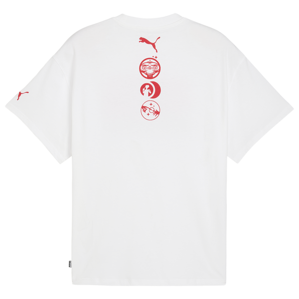 PUMA Hoops X E.T. T-Shirt I - Men's - White/Red - Image 7