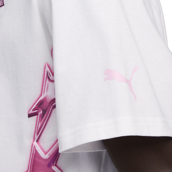 PUMA Lafrance Pink Heem T-Shirt - Men's - Puma White - Image 4
