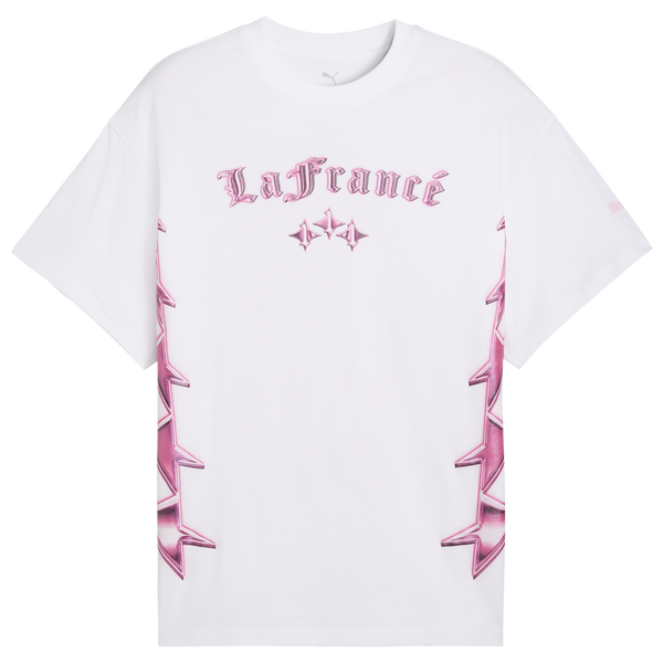 PUMA Lafrance Pink Heem T-Shirt - Men's - Puma White - Image 6