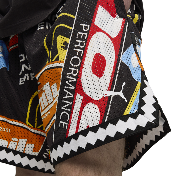 PUMA x Fast & Furious Reversible Mesh 6" Shorts - Men's - Black/Multi - Image 2
