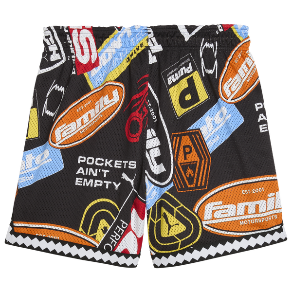 PUMA x Fast & Furious Reversible Mesh 6" Shorts - Men's - Black/Multi - Image 7