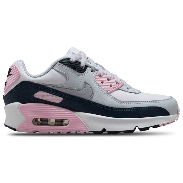 Nike Air Max 90 - Girls' Grade School - Grey/Pink