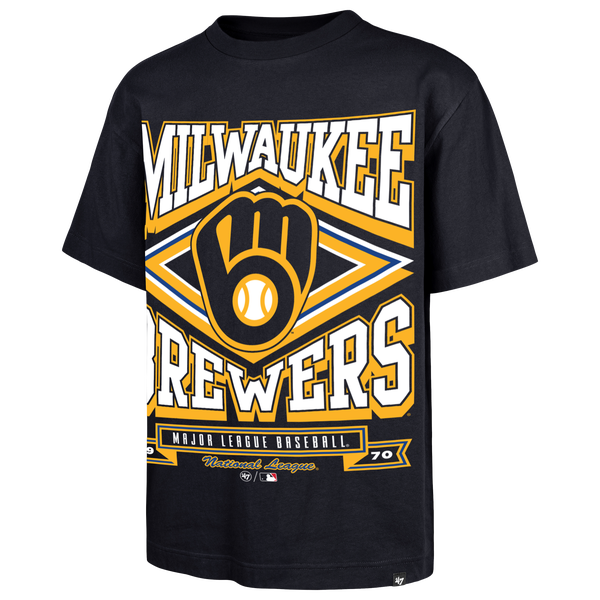47 Brand Brewers Foundational T-Shirt - Men's - Navy