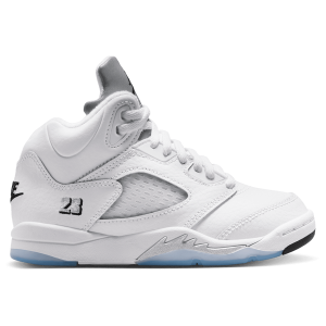 Jordan Retro 5 - Boys' Preschool - White/Silver/Black