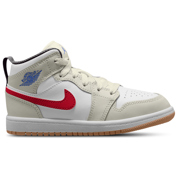Jordan AJ 1 Mid - Boys' Preschool - White/Sail/Phantom