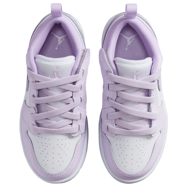 Jordan AJ 1 Low - Girls' Preschool - Barely Grape/White - Image 4